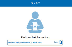 Startseite der GI 4.0 Website mit der Suchfunktion